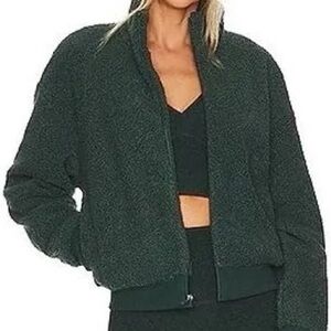 Brave The Elements Sherpa Bomber in Forest Green
BEYOND YOGA